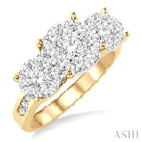 2.00 ctw Lovebright Round Cut Diamond Ring in 14K Yellow and White Gold