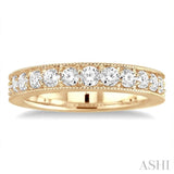 1.00 ctw Round Cut Diamond Wedding Band in 14K Yellow Gold