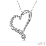 Half Journey Diamond Heart Shape Pendant