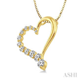 Half Journey Diamond Heart Shape Pendant