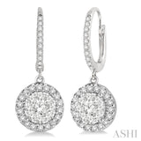 3/8 Ctw Round Cut Diamond Lovebright Earrings in 14K White Gold