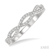 1/5 ctw Entwined Round Cut Diamond Fashion Ring in 14K White Gold
