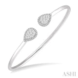 Pear Shape Lovebright Essential Cuff Open Diamond Bangle