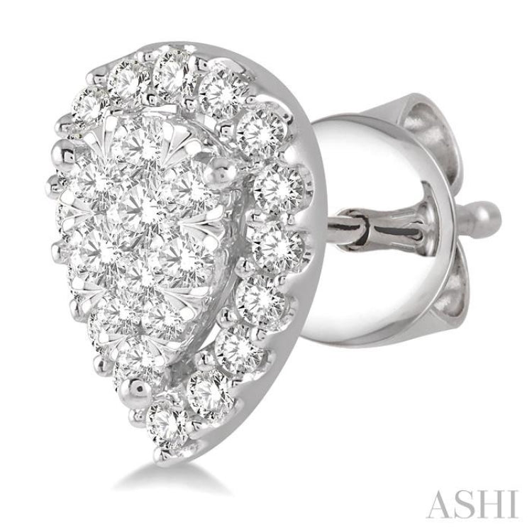 ASHI Oval Shape Lovebright Essential Diamond Earrings