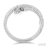 Silver Snake Diamond Ring