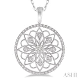 Circle Floral Diamond Fashion Pendant