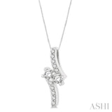 2 Stone Diamond Pendant