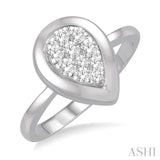 1/3 Ctw Pear Shape Diamond Lovebright Ring in 14K White Gold
