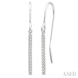 Diamond Straight Bar Earrings