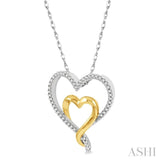 Diamond Double Heart Pendant