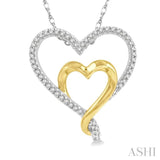 Diamond Double Heart Pendant