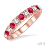 Gemstone & Diamond Wedding Band