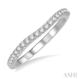 1/5 Ctw Round Diamond Wedding Band for Her in 14K White Gold