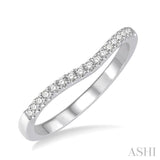 1/6 Ctw Round Diamond Wedding Band for Her in 14K White Gold