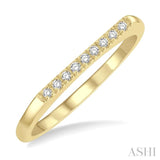 1/20 ctw Bar Top Round Cut Diamond Stackable Ring in 10K Yellow Gold