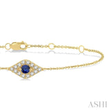 Evil Eye Petite Gemstone & Diamond Fashion Bracelet