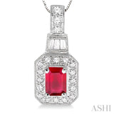 Gemstone & Diamond Pendant