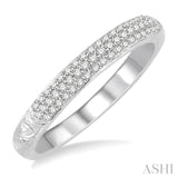 1/5 Ctw Round Cut Diamond Wedding Band in 14K White Gold