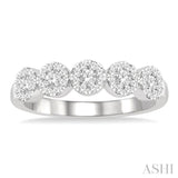 1/2 ctw 5-Stone Lovebright Round Cut Diamond Ring in 14K White Gold