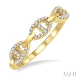 1/5 ctw Divided Open Link Round Cut Diamond Ring in 14K Yellow Gold