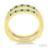 Gemstone & Diamond Insert Ring