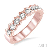 3/4 Ctw Round Cut Diamond Stack Band in 14K Rose Gold